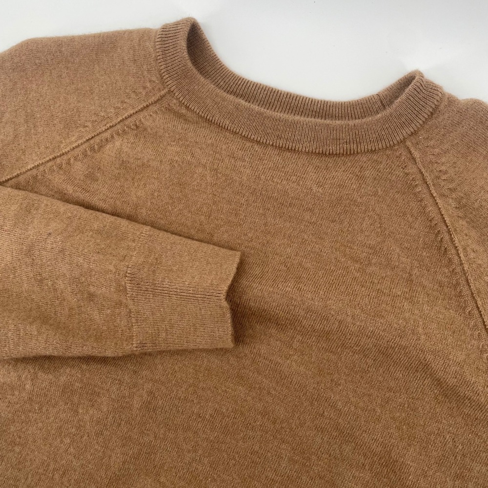 Banana Republic Sweater Womens S Brown Italian Merino Wool Baruffa Crewneck Knit
